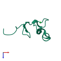 PDB entry 1j8e coloured by chain, top view.