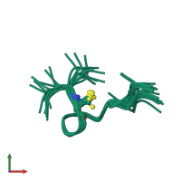 PDB entry 1j8z coloured by chain, ensemble of 24 models, front view.