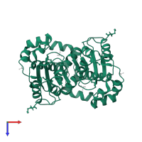 Oligoribonuclease in PDB entry 1j9a, assembly 1, top view.
