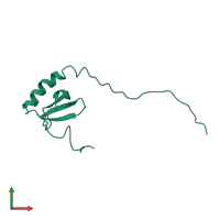 PDB entry 1j9o coloured by chain, front view.
