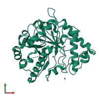 PDB entry 1j9y coloured by chain, front view.