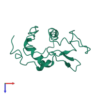 PDB entry 1ja4 coloured by chain, top view.