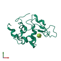 PDB entry 1ja7 coloured by chain, front view.