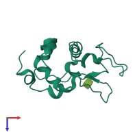 PDB entry 1ja7 coloured by chain, top view.