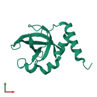 PDB entry 1jb3 coloured by chain, front view.