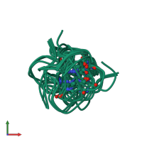PDB entry 1jcp coloured by chain, ensemble of 20 models, front view.