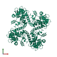 L-ribulose-5-phosphate 4-epimerase AraD in PDB entry 1jdi, assembly 1, front view.