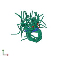 PDB entry 1jdk coloured by chain, ensemble of 25 models, front view.