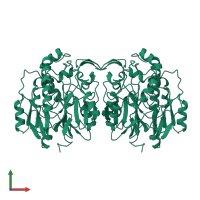 Glycine amidinotransferase, mitochondrial in PDB entry 1jdw, assembly 1, front view.