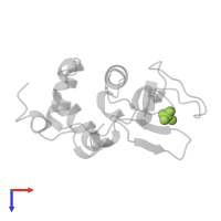 SULFATE ION in PDB entry 1jef, assembly 1, top view.