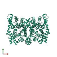 Trichodiene synthase in PDB entry 1jfg, assembly 1, front view.