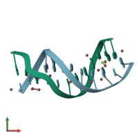 PDB entry 1jgr coloured by chain, front view.