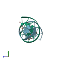 PDB entry 1jgr coloured by chain, side view.