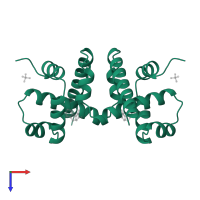 Trp operon repressor in PDB entry 1jhg, assembly 1, top view.