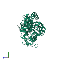 DNA beta-glucosyltransferase in PDB entry 1jix, assembly 1, side view.