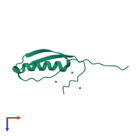 PDB entry 1jml coloured by chain, top view.