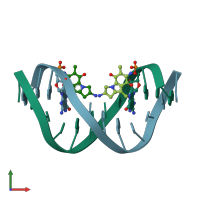 PDB entry 1jo1 coloured by chain, front view.