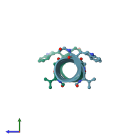 PDB entry 1jo3 coloured by chain, side view.