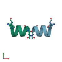 PDB entry 1jo4 coloured by chain, front view.