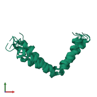 PDB entry 1jo5 coloured by chain, ensemble of 10 models, front view.
