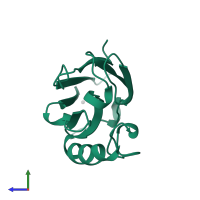 Azurin in PDB entry 1joi, assembly 1, side view.