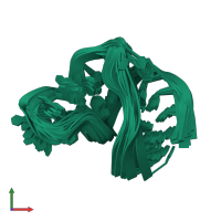 PDB entry 1jox coloured by chain, ensemble of 24 models, front view.