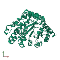 PDB entry 1jph coloured by chain, front view.