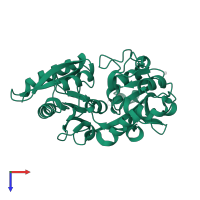 Serotransferrin in PDB entry 1jqf, assembly 1, top view.