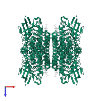 Short-chain specific acyl-CoA dehydrogenase, mitochondrial in PDB entry 1jqi, assembly 1, top view.