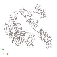 PDB entry 1jqm coloured by chain, front view.