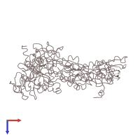 PDB entry 1jqm coloured by chain, top view.