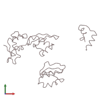PDB entry 1jqs coloured by chain, front view.