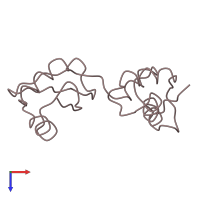 PDB entry 1jqt coloured by chain, top view.