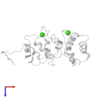 CALCIUM ION in PDB entry 1jsa, assembly 1, top view.