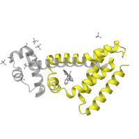 The deposited structure of PDB entry 1jt6 contains 4 copies of SCOP domain 48499 (Tetracyclin repressor-like, C-terminal domain) in HTH-type transcriptional regulator QacR. Showing 1 copy in chain C [auth A].