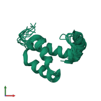 PDB entry 1jw2 coloured by chain, ensemble of 10 models, front view.