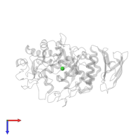 CHLORIDE ION in PDB entry 1jxk, assembly 1, top view.