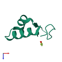 PDB entry 1jxx coloured by chain, top view.