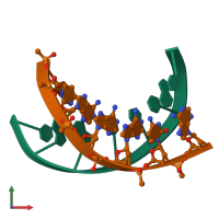 PDB entry 1k1h coloured by chain, front view.