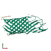 PDB entry 1k24 coloured by chain, front view.