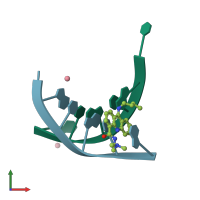 PDB entry 1k2l coloured by chain, front view.