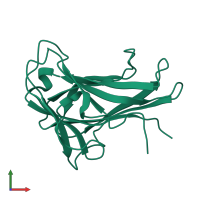 PDB entry 1k45 coloured by chain, front view.