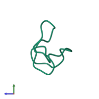 PDB entry 1k48 coloured by chain, side view.