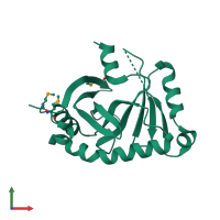 PDB entry 1k4n coloured by chain, front view.