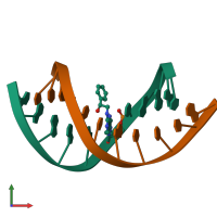 PDB entry 1k5e coloured by chain, front view.