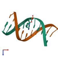 PDB entry 1k5e coloured by chain, top view.