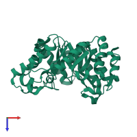 PDB entry 1k6a coloured by chain, top view.