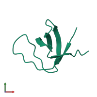 PDB entry 1k76 coloured by chain, front view.