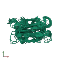 PDB entry 1k8o coloured by chain, ensemble of 20 models, front view.