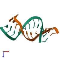 PDB entry 1k8s coloured by chain, top view.